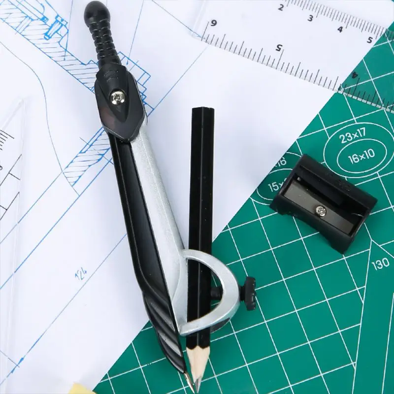 7pcs/set Student school math geometry protractor drawing compass ruler pencil 7pcs/set Student school math geometry protractor drawing compass ruler pencil