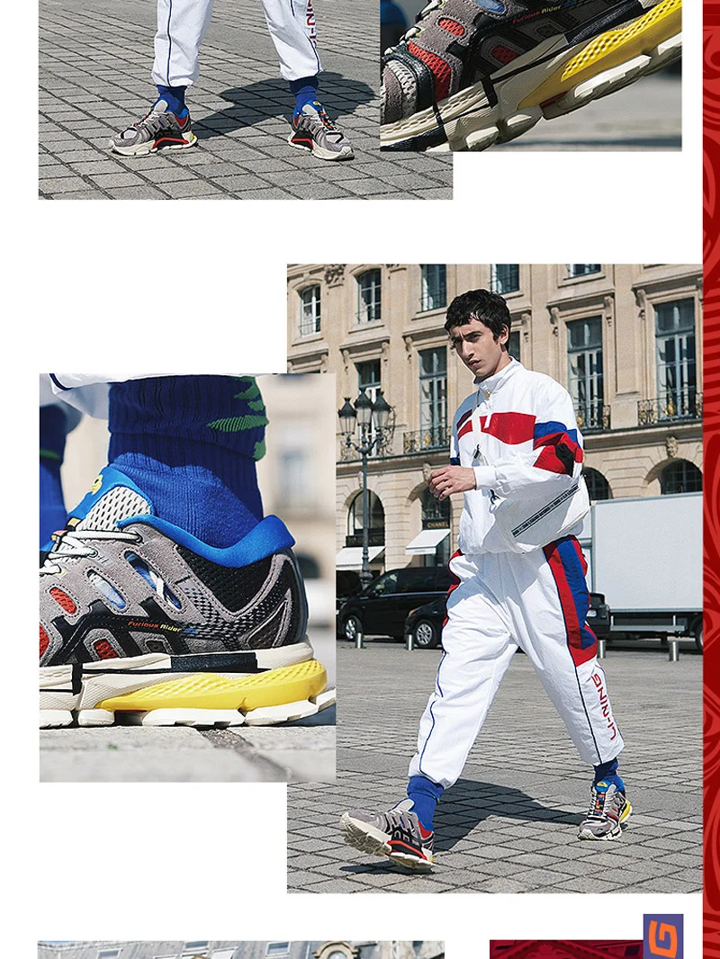 Li-Ning/мужские кроссовки для бега PFW FURIOUS RIDER ACE, износостойкие подушечки с подкладкой, устойчивые спортивные кроссовки, ARZN005 XYP804