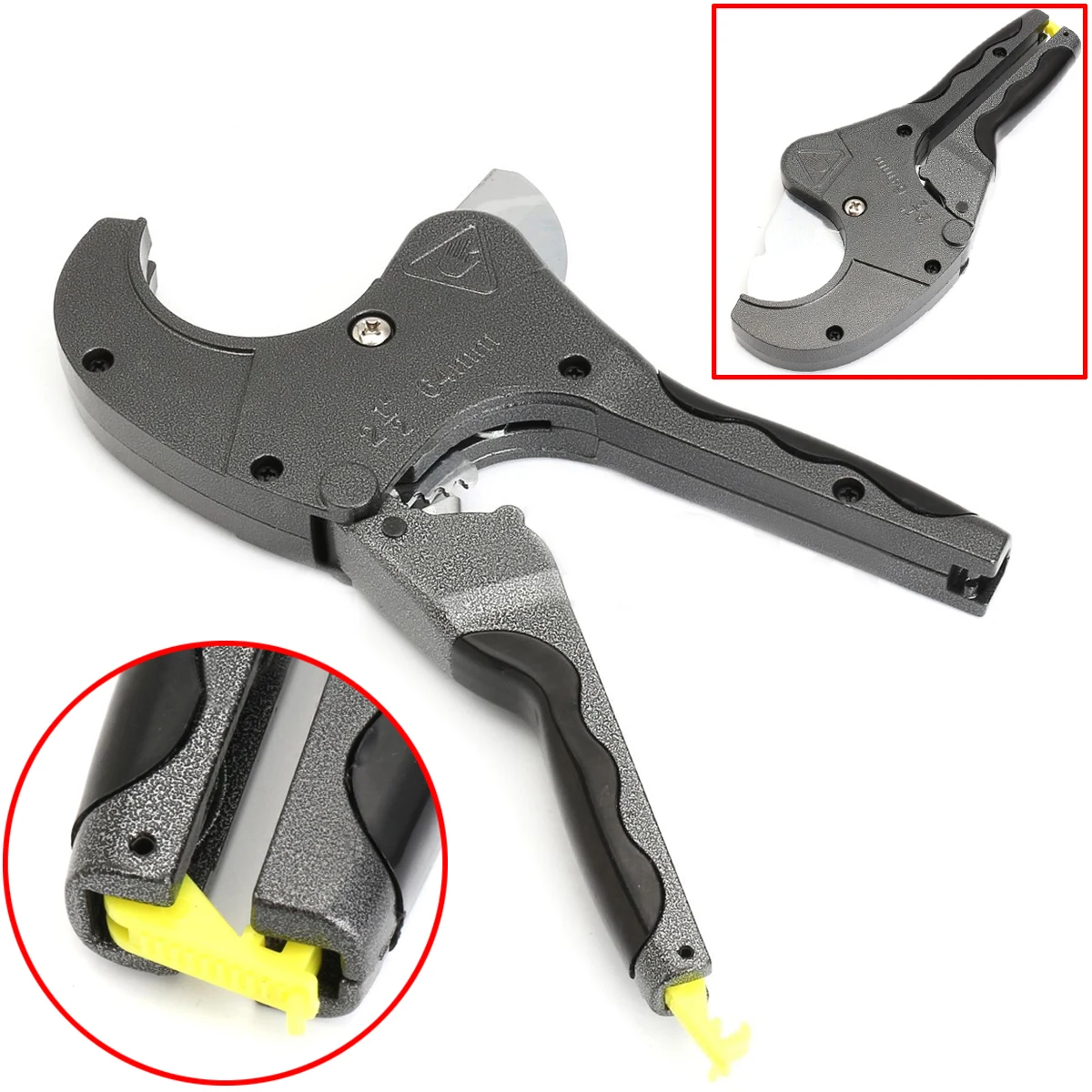 DWZ Quality 20-63mm PVC Pipe Cutter Hose Conduit Pliers Poly Tube Tubing Ratchet Cutters
