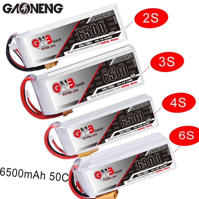 Gaoneng GNB 2S 7.4V 6500mAh 50C Lipo Gaoneng GNB 2S 7.4V 6500mAh 50C Lipo