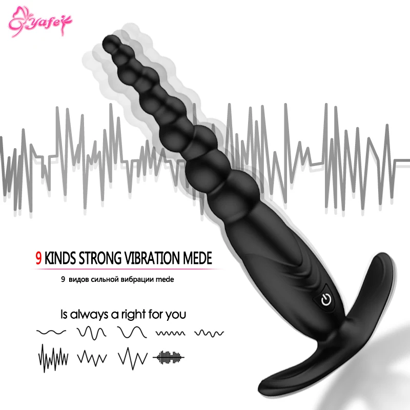 Kaufen Rechargable 9 Speed Strong Vibration Anal Butt Plug Dildo Vibrator Anal sex spielzeug für Männer Anus perlen Erotische sex spielzeug für Paare