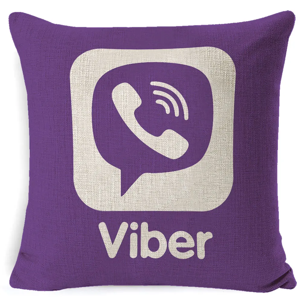 Fokusent Facebook Wechat Skype Viber диванная Подушка Чехол Tango Youtube Snapchat Instagram чехол для подушки