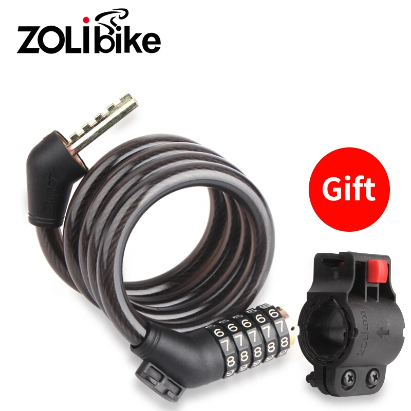 ZOLibike 1.8M Chain Bike Lock Bicycle Locks 5 Digit Password Castle