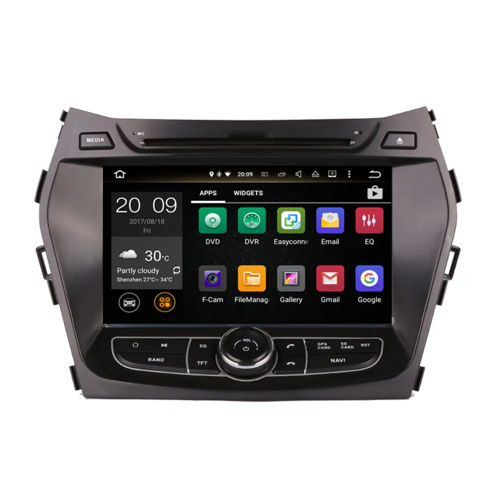 Cheap Android 9.0 Car Dvd Gps player For Hyundai ix45 2013-2018 Car multimedia player Audio Stereo GPS Navigation Radio RDS Head unit 8