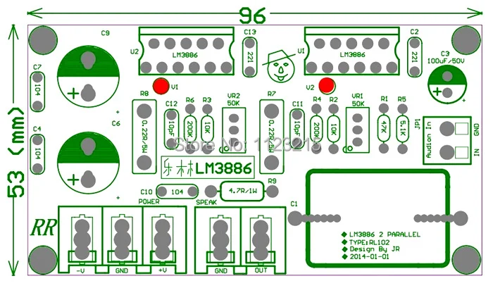 Только печатная плата hifi jeff rowland два параллельных btl формы lm3886 2 параллельных Jeff Rowland моно Плата усилителя lm3886 усилитель