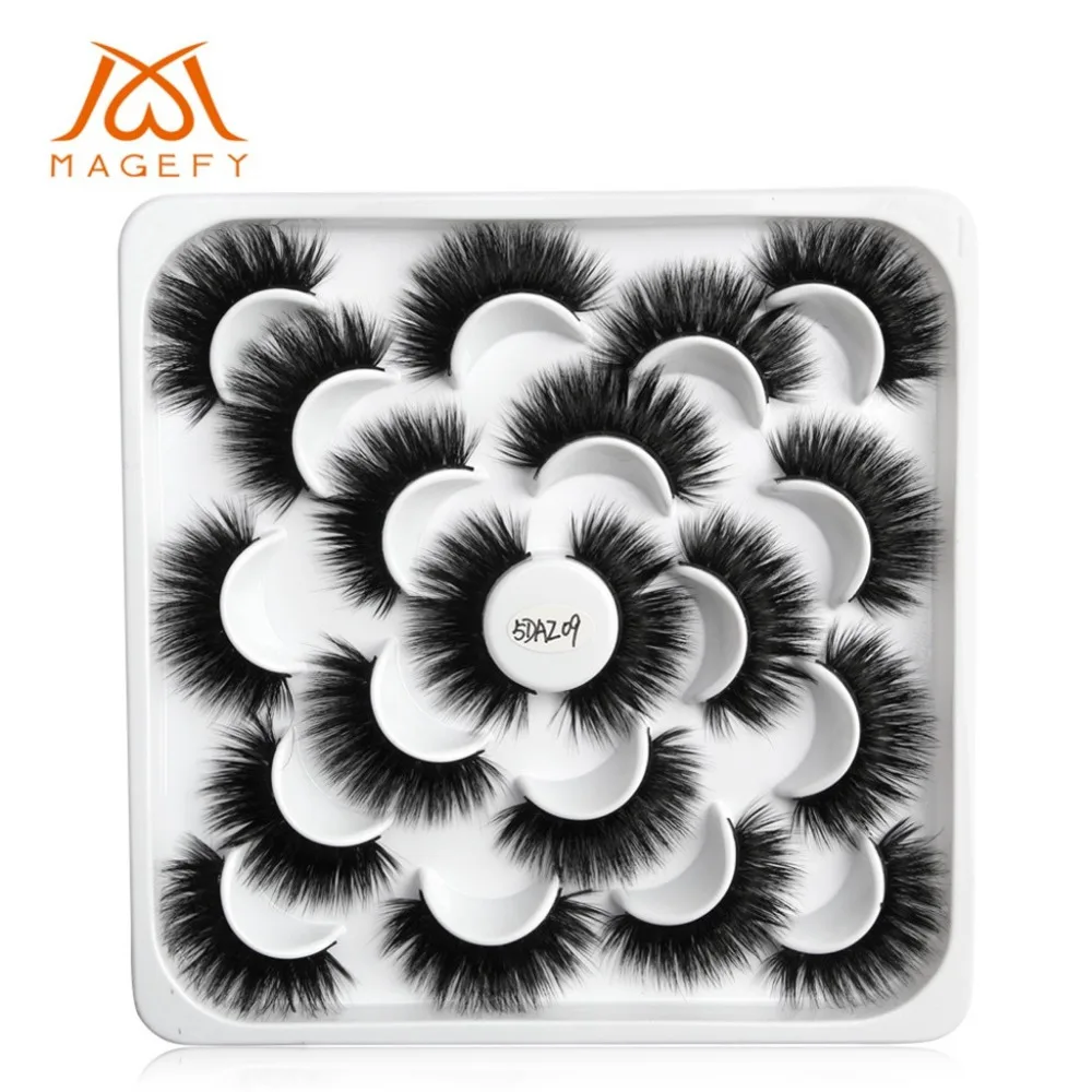 10 Pairs 5D Mink False Eyelashes And Natural Dense Extension Silk Pestanas falsas Cilios posticos G425 | Красота и здоровье