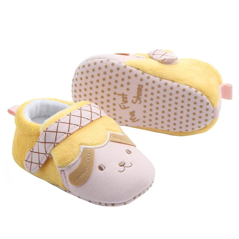 Обувь для маленьких мальчиков и девочек; нескользящая обувь на мягкой подошве с рисунком; От 0 до 9 месяцев