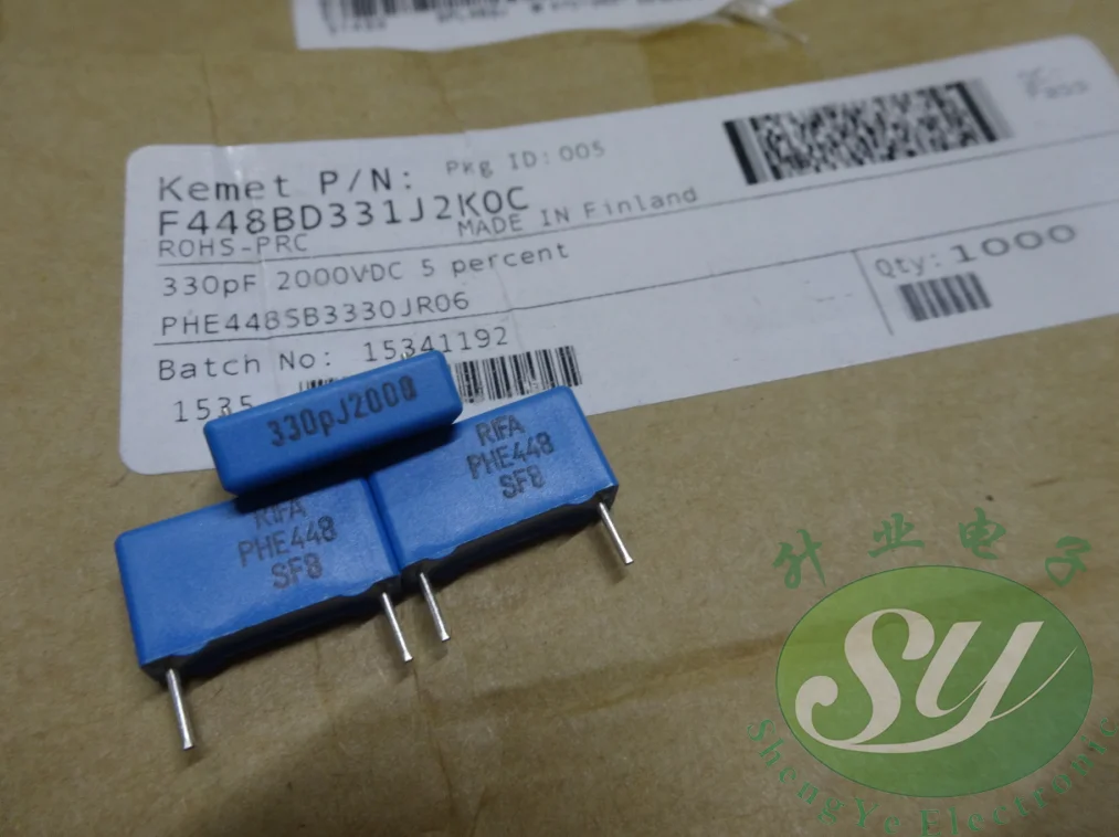 hot sale 10pcs/30pcs RIFA PHE448 0.00033uf/2000v 0.33nf 330pf 331 new film capacitor 15MM free shipping