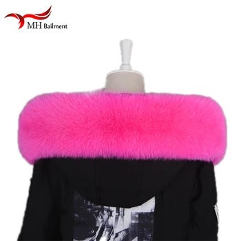 

Winter Women's Real Fox Fur Collar Fox Fur Cap Collar Straight Neck Warmer Soft Fur Scarf