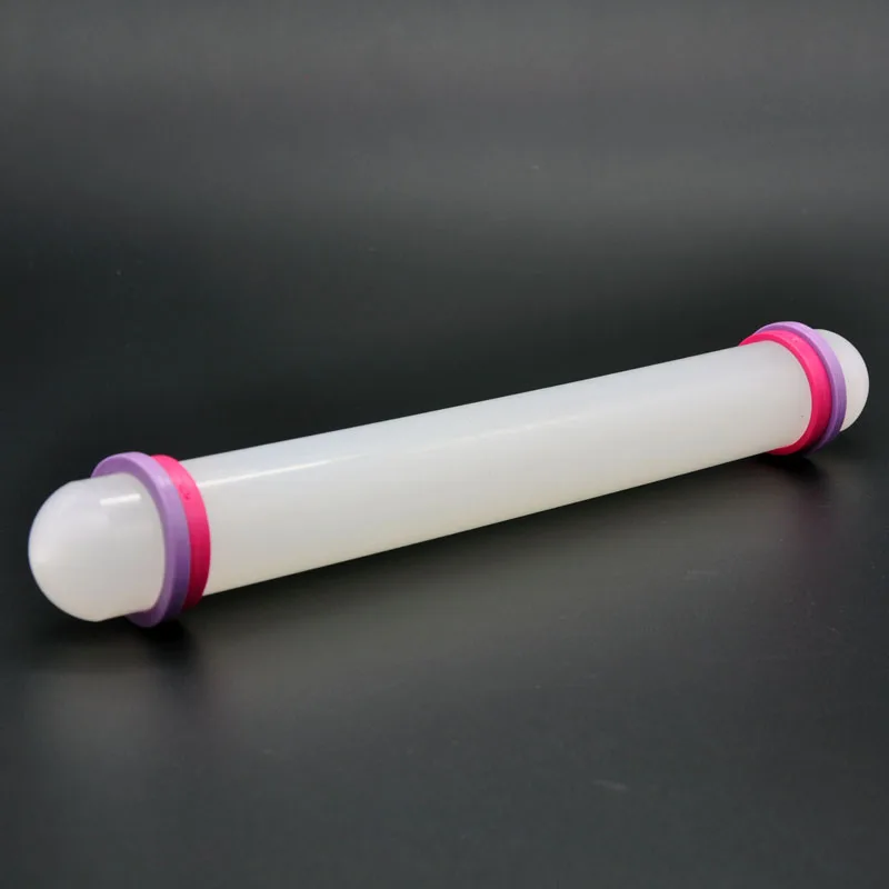 Food Grade Plastic Adjustable Rolling Pin Non stick Fondant Cake Dough