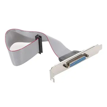 

DB25 Adapter with Bracket to IDC 26 Pin Ribbon Cable Motherboard Slot Plate Parallel Panel DB-25 Female Socket Flat Cable