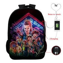 Рюкзак Mochila Stranger Things 16 дюймов Sac A Dos 3 школьные сумки для девочек-подростков Bookbag Cartera Mujer Hombre рюкзак
