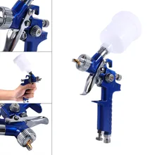 Синяя гравитационная подача HVLP мини распылитель краски воздуха пистолет низкого давления 0,8 мм сопло 120 мл