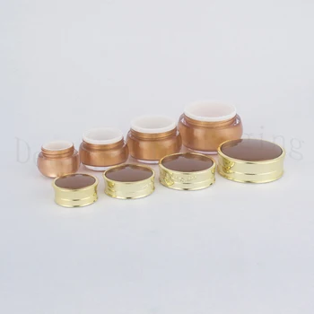 

10g 15g 30g gold Refillable Empty Cream Jars Cosmetic Packaging,Facial Mask,Solid Perfume Makeup Cans,Small Sample Container