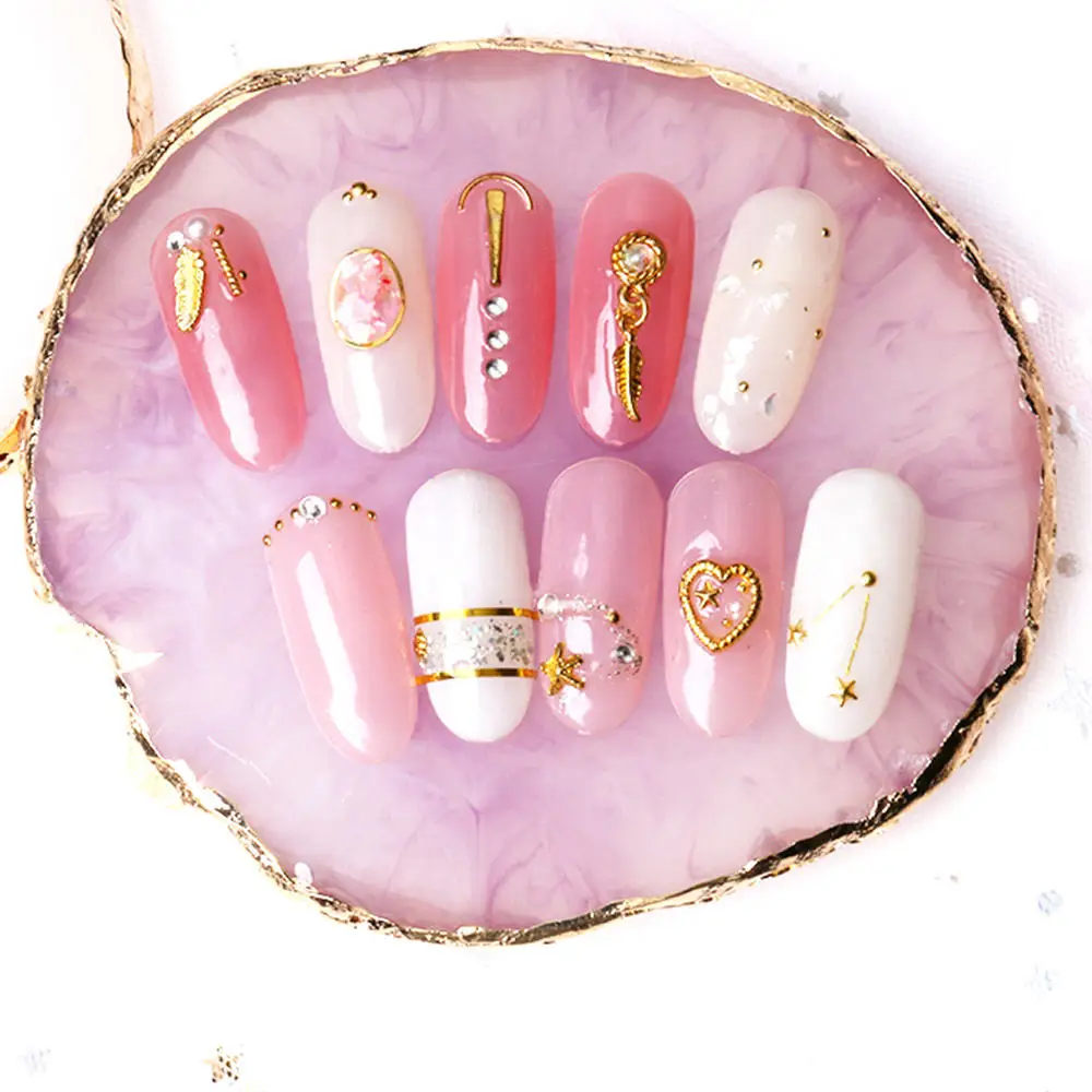 

Natural Resin Stone Nail Art Color Palette Acrylic Gel Polish Holder Drawing Paint Dish Glue Display Color Showing Shelf
