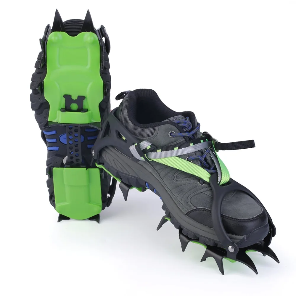 

outdoor climbing antiskid 14 tooth crampons Winter walk 14 teeth ice fishing snowshoes Manganese steel material Promotion