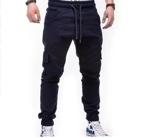 Ceny Loldeal mężczyzna Twill spodnie chinosy Harem Stretch Slim Fit kamuflaż drukowane krawat pas spodnie na co dzień