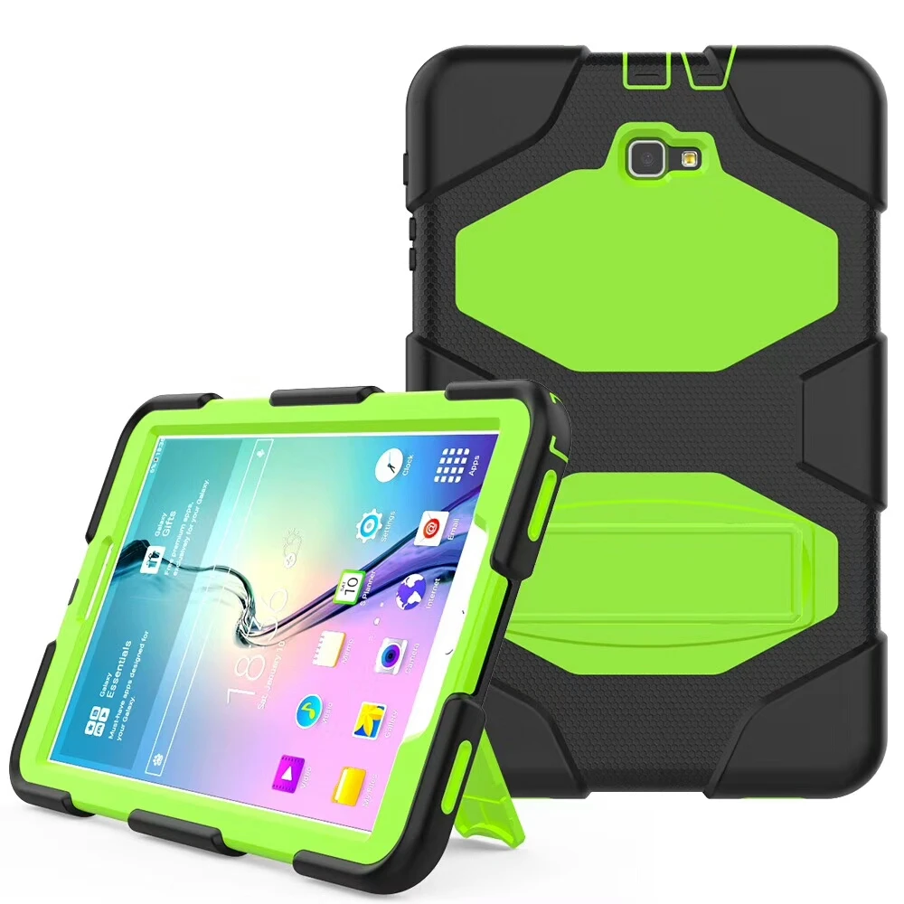 

Kids Children Stand Shockroof PC Hard Case for Samsung Galaxy Tab A A6 10.1 2016 T585 T580 SM-T580 T580N Tablet Silicon Cover