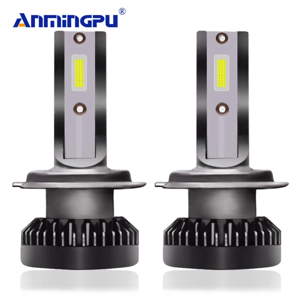ANMINGPU 2x Мини светодиодный H7 головной светильник лампы 8000LM H1 светодиодные 9005/HB3