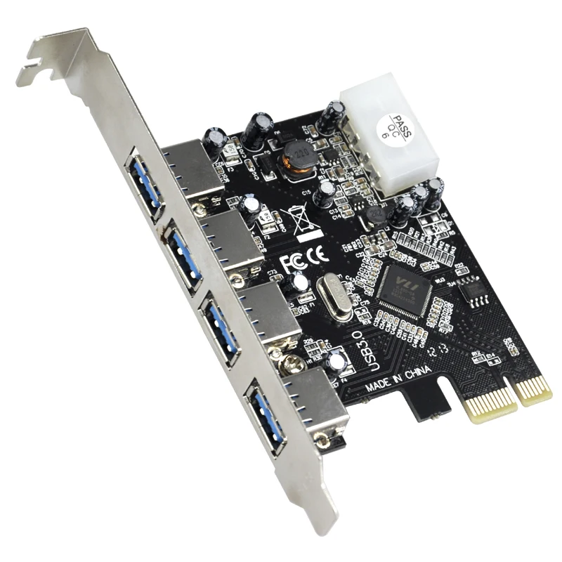 Быстрый USB 3,0 PCI-E PCIE 4 порта ЭКСПРЕСС карты расширения адаптер