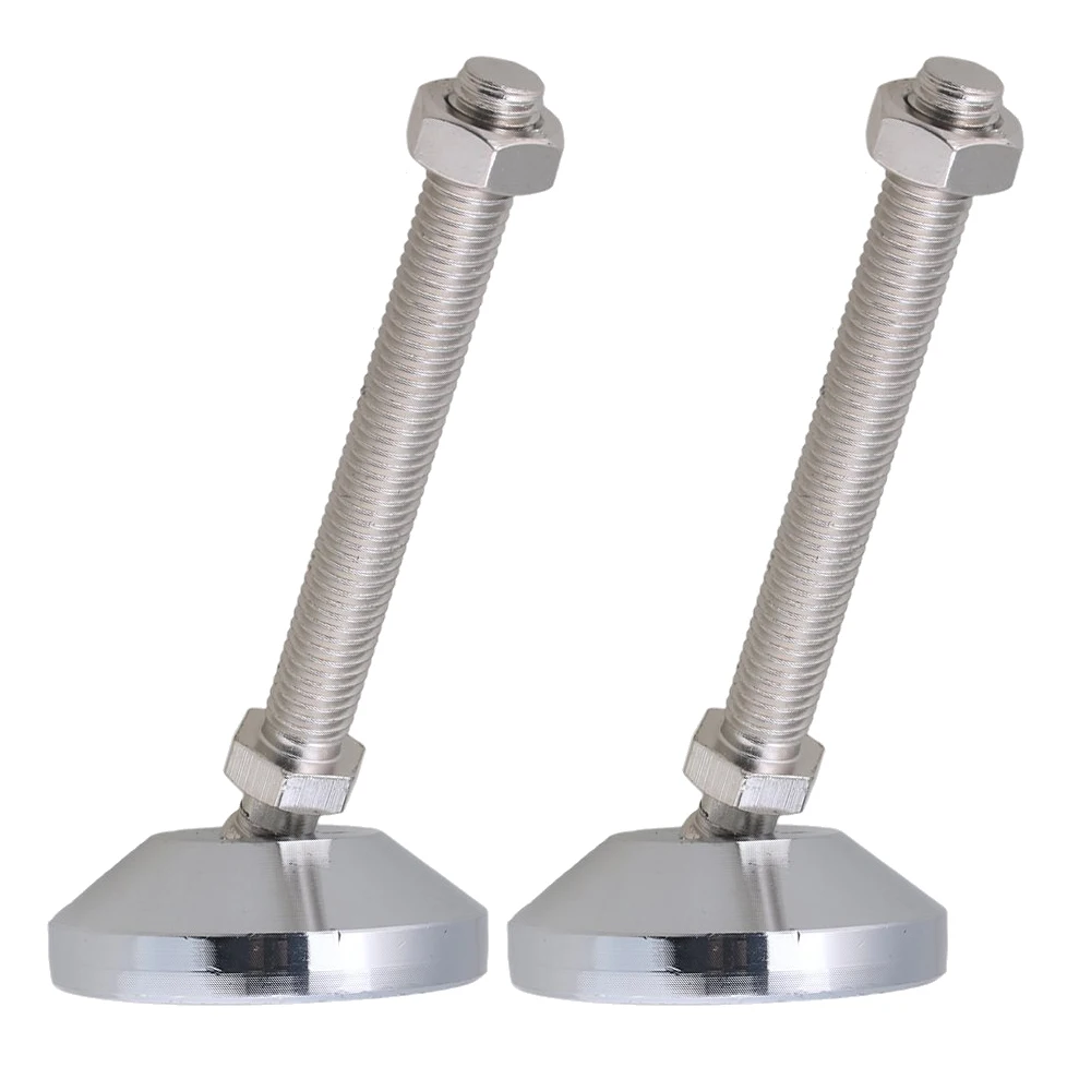 Carbon Steel 60mm Dia M12x100mm Thread Fixed Adjustable Feet for