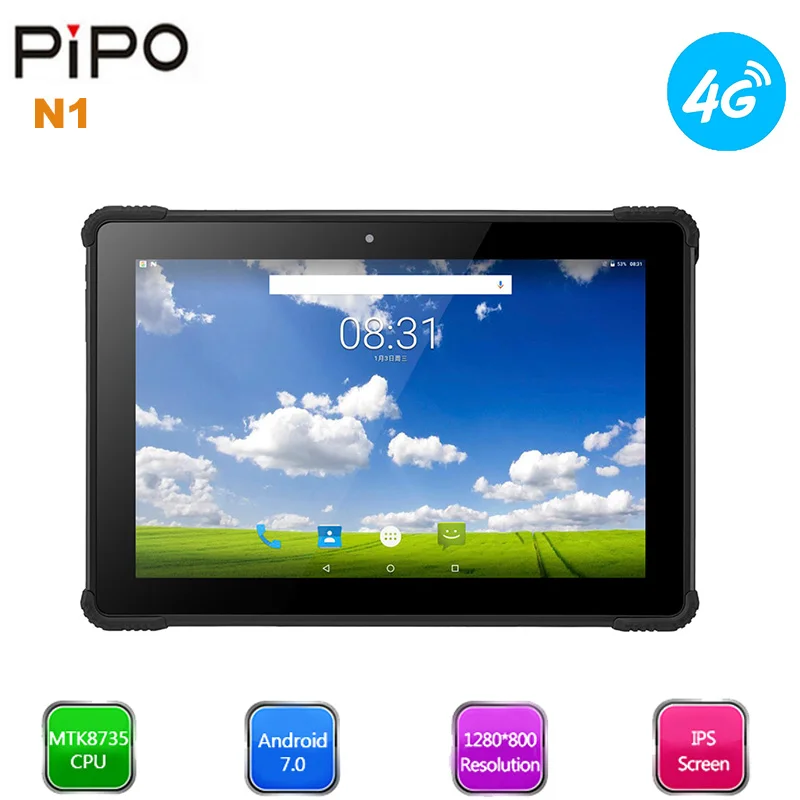 Новый pipo N1 4G планшетофон (плафон) 10 1 ''Android 7 0 MTK8735 4 ядра 2 ГБ + 32 5MP 4G/Wi Fi 5 ГГц