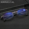 KANASTAL Ultralight Rimless Reading Glasses Women Men Business Anti-Blu-Ray Computer Reading Glasses Presbyopia Reader 1.5 women ► Photo 2/6