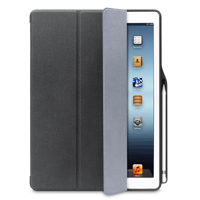 IVAPO For IPad Pro 12 9 Case Leather PU Ultrathin Flip Folio Case With Pencil Holder