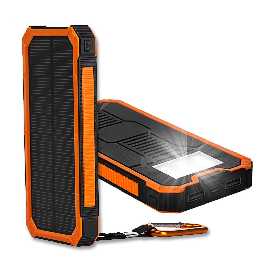 20000 мАч Солнечный внешний аккумулятор для кемпинга внешний аккумулятор зарядное устройство для телефона iPhone HuaWei Xiaomi повербанк