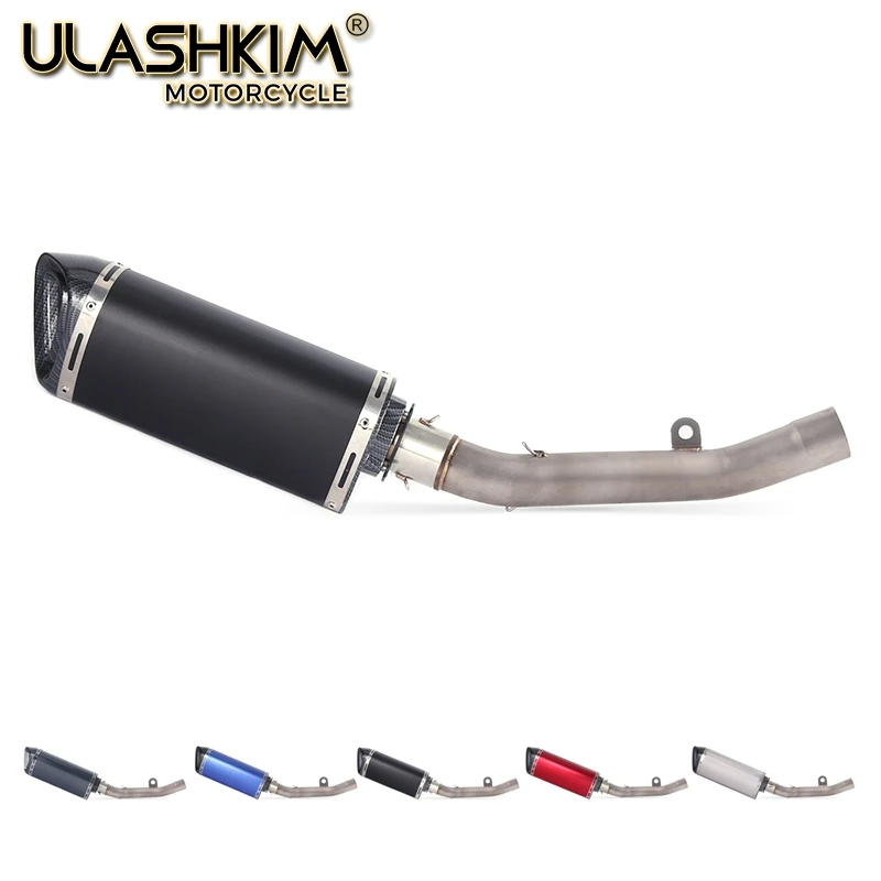 

Motorcycle Full System Exhaust Muffler Modified Middle Link Pipe Slip On For kawasaki Z800 2013 2014 2015 2016