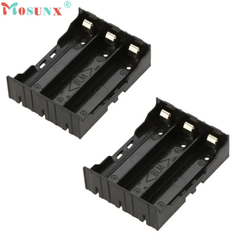 

1pcs DIY Black Storage Box Holder Case For 3 x 3.7V Rechargeable Batteries Hot Selling Futural Digital F35