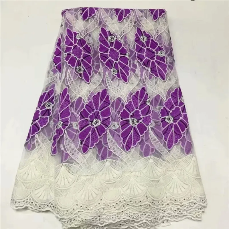 

African Wax With Lace High Quality Nigerian French Lace Fabric Hollandai Swiss Lace With Guipure For Wedding 5 Yards PL091890