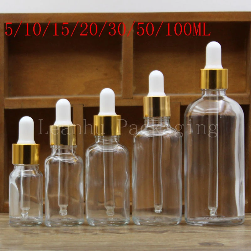 Sharplace Verre Compte-Gouttes Pipette Calibr/ée pour Maquillage /à lHuile Essentielle 1 ml