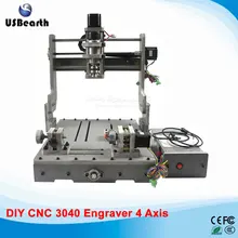 DIY 3040 rotary axis cnc router 300w cnc spindle cnc machine for wood drilling pcb milling