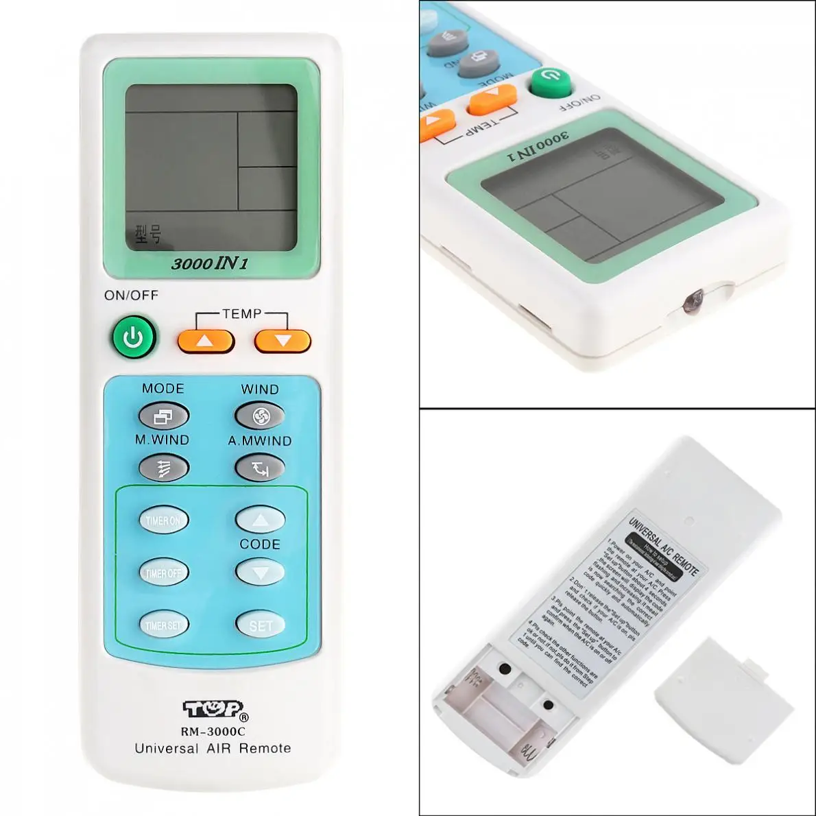 

KELAMG Universal 3000 in 1 CODES A/C Air Conditon Remote Control Support Infrared for Air Conditioner