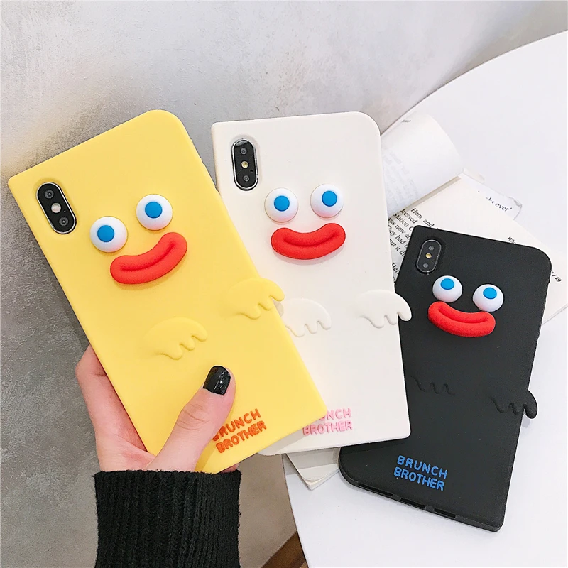 

Funny Cute Duck Phone Case For iphone XS Max X XR Cover For iphone 6 6s 7 8 plus Back Cases Cartoon 3D Touch Silcone Soft Capa