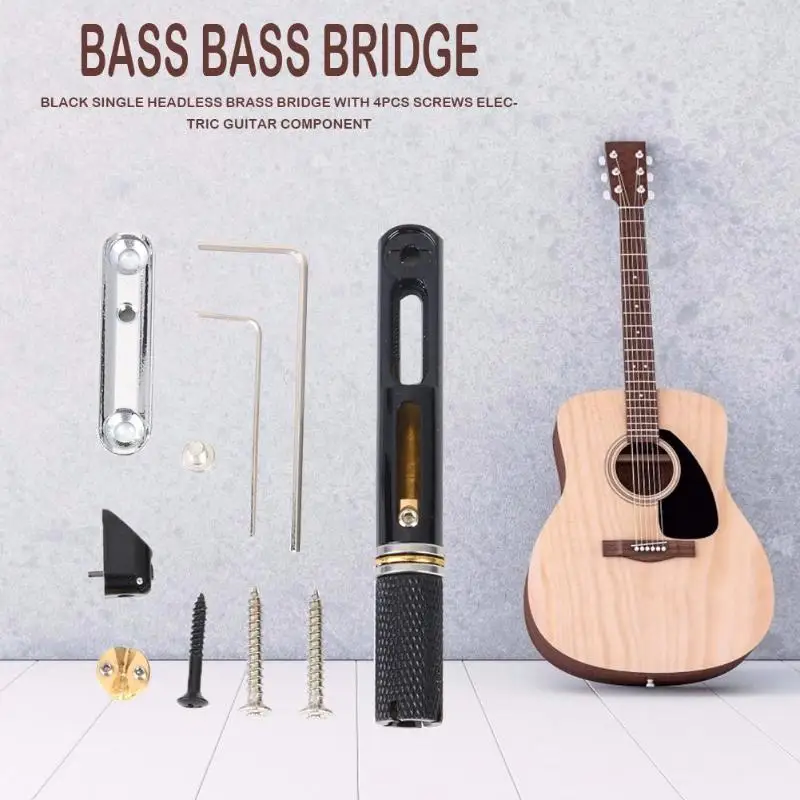 

Guitar Bass String Peg Winder Bridge Pin Puller Guitar Repair 5 Strings Nickel Black Single Headless Bass Bridge Set 2019 New