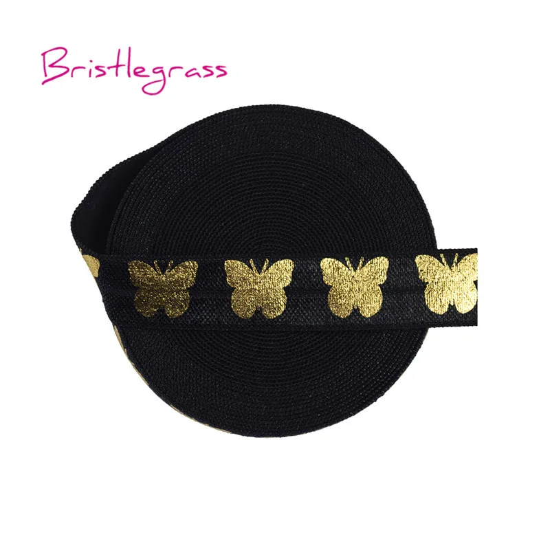 BRISTLEGRASS 100 ярдов в рулоне 5/8 &quot15 мм Бабочка фольга печать Сложите на резинки FOE