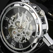 2017 Casual Leather Stainless Steel Mechanical Watch Skeleton Watches Men Luxury Brand Dress Wristwatches For Men