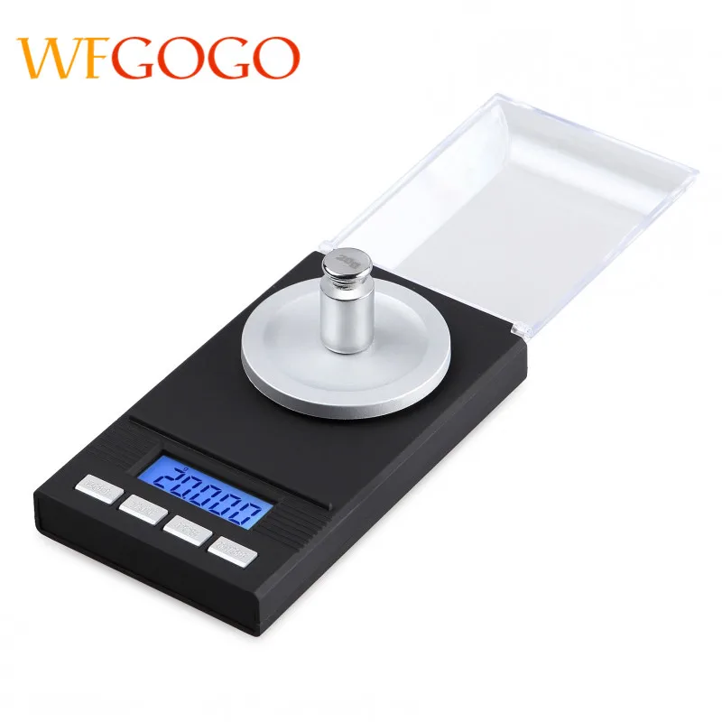 

WFGOGO Digital Milligram Scale 50 X 0.001g Reloading Jewelry Scale Digital Weight with Calibration Weights Tweezers and Weighing