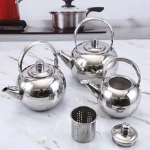 Чайник, полированный чайник из нержавеющей стали с крышкой, чайник для дома, чайник с фильтром для чая, Экологичный чайник