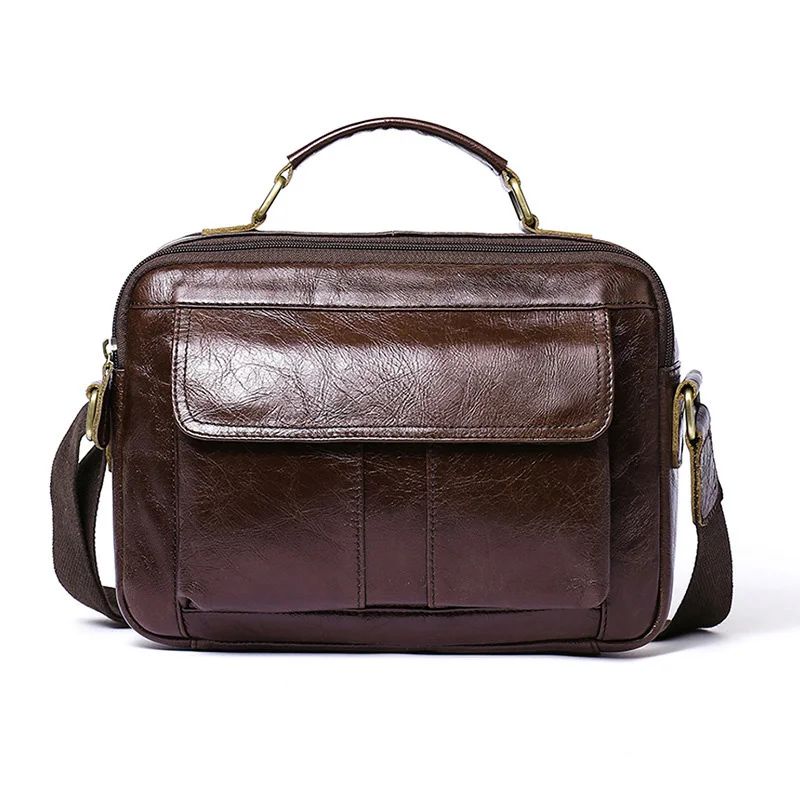 العلامة التجارية حقيبة يد الرجال 100% جلود الأبقار الأصلية حقيبة كتف جودة الرجال حقيبة ساع Crossbody للرجال حقيبة أكياس