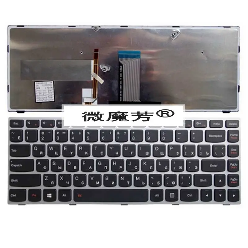  Russia  Keyboard FOR LENOVO Flex 2 14 Flex 2 14D RU laptop keyboard Backlight