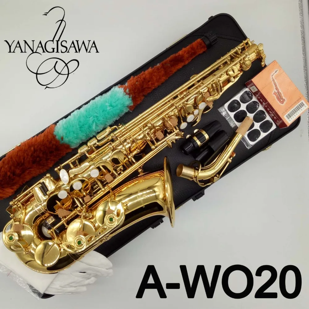 

Brand New YANAGISAWA Alto Saxophone A-WO20 Gold Lacquer Professional Alto Sax With Case Reeds Neck Mouthpiece