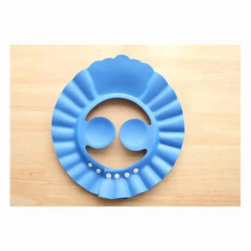 Los niños Cap impermeable del bebé seguro baño visera ajustable accesorios del Visor para baño proteger los ojos orejas traje de PVC 0-6 niños.
