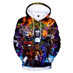 Five Nights Freddy 3d Принт толстовки Модные для мужчин веселое Harajuku Кофты Уличная Хип Хоп Качество Осень Зима Одежда