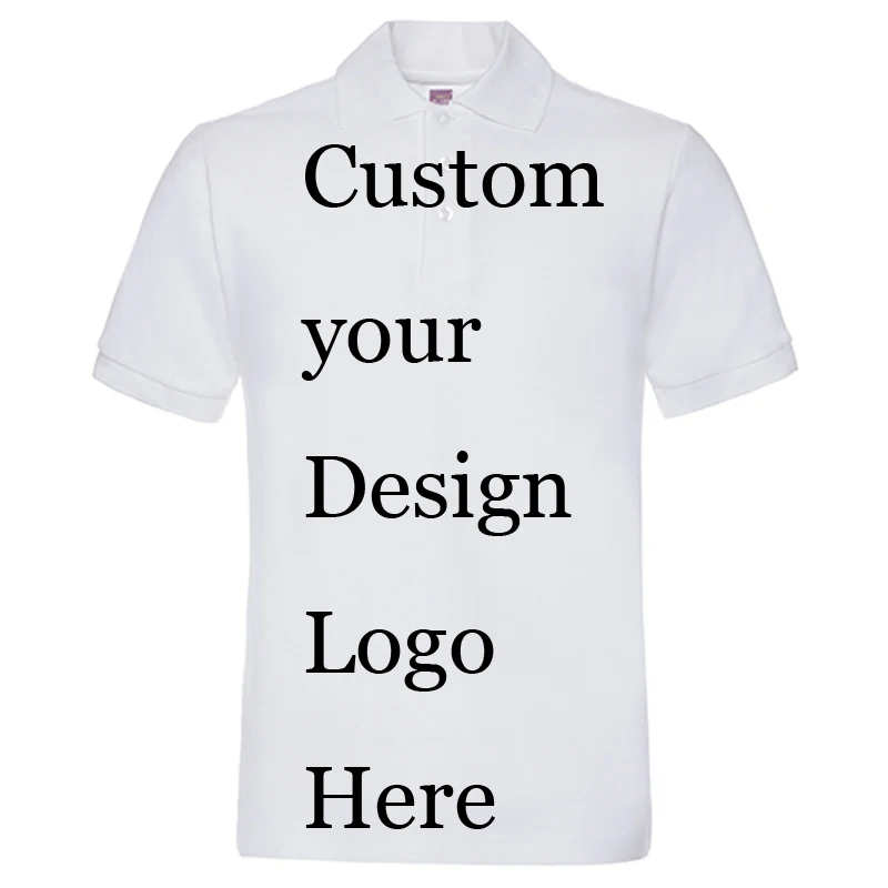 Logo na zakázku Poloshirt Printing Customer Make photo designer Print Shirts Customized Name digital print 100% Bavlněné polokošile