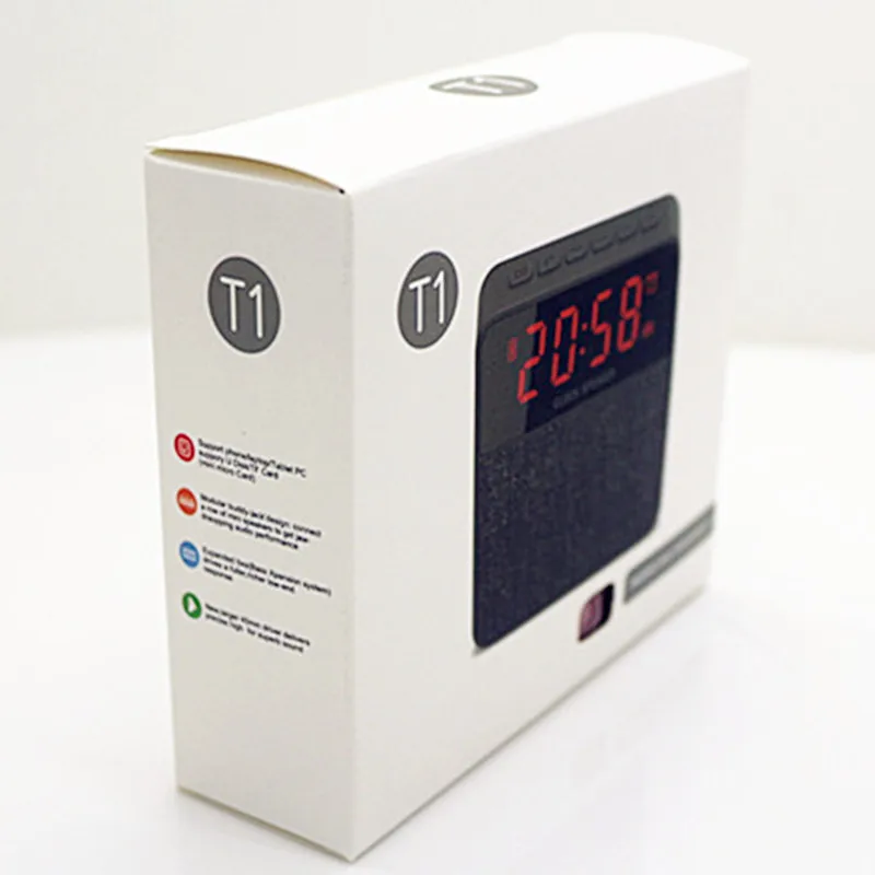3 S2610 Portable Wireless Bluetooth Clock Speaker Soundbar TF FM Alarm Clock Subwoofer Stereo Speakers FM Radio Support TF Card