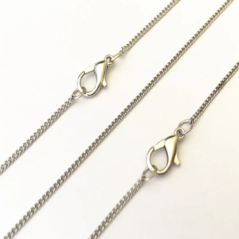 

5 pcs/lot 25 inch white K Link chain necklace with lobster clasp pendant chain accessories chain pocket watch chain 1mmx2mm
