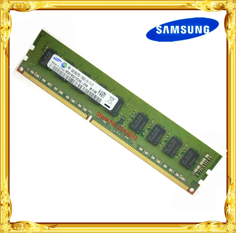 Серверная оперативная память Samsung DDR3 4 Гб 1333 МГц б/у 2RX8 PC3-10600E 10600 без буферизации |